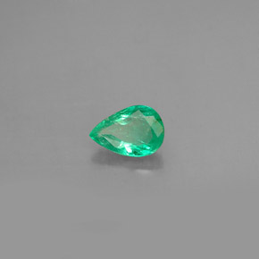 Smeraldo naturale verde da 0,37 ct, taglio a pera, VS-SI