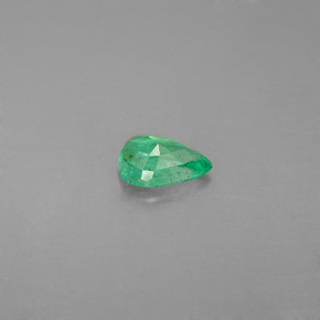 Smeraldo naturale verde da 0,37 ct, taglio a pera, VS-SI