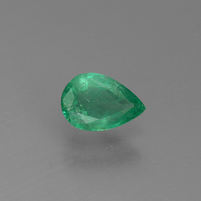 Smeraldo naturale verde da 0,37 ct, taglio a pera, VS-SI
