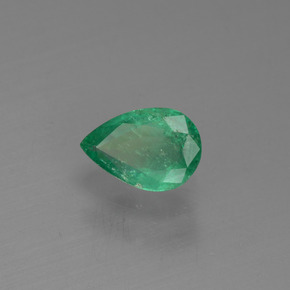 Smeraldo naturale verde da 0,37 ct, taglio a pera, VS-SI