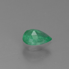 Smeraldo naturale verde da 0,37 ct, taglio a pera, VS-SI