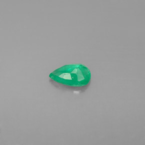 Smeraldo naturale verde da 0,31 ct, taglio a pera, SI-I1