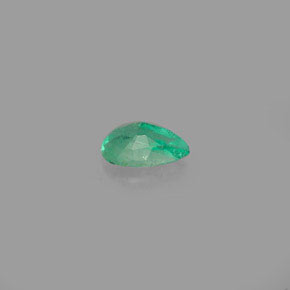 Smeraldo naturale verde da 0,35 ct, taglio a pera, VS-SI