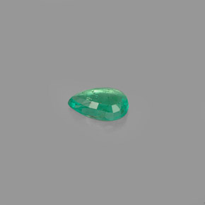 Smeraldo Verde naturale da 0.36 ct, Forma a pera, VS-SI
