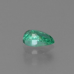 Smeraldo naturale verde da 0,41 ct, taglio a pera, VS-SI