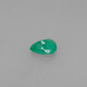 Smeraldo Verde naturale da 0.25 ct, Forma a pera, SI