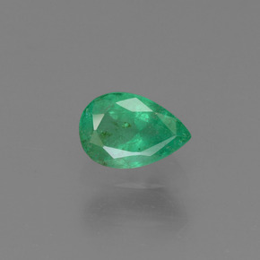 Smeraldo naturale verde da 0,42 ct, taglio a pera, SI