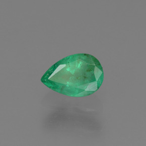 Smeraldo naturale verde da 0,42 ct, taglio a pera, SI