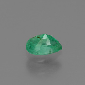 Smeraldo naturale verde da 0,42 ct, taglio a pera, SI