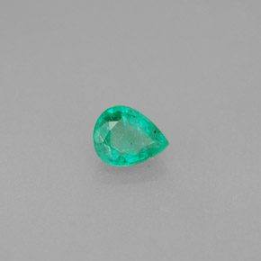 Smeraldo naturale verde da 0,28 ct, taglio a pera, VS-SI