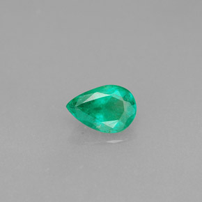Smeraldo naturale verde da 0,33 ct, taglio a pera, VS-SI