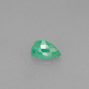Smeraldo naturale verde da 0,42 ct, taglio a pera, VS-SI