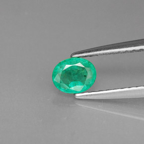 Smeraldo naturale verde da 0,32 ct, taglio ovale, SI