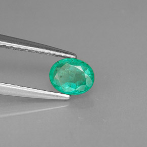 Smeraldo naturale verde da 0,32 ct, taglio ovale, SI