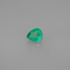 Smeraldo Verde naturale da 0.32 ct, Forma a pera, SI