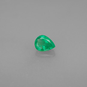 Smeraldo Verde naturale da 0.32 ct, Forma a pera, SI