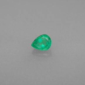 Smeraldo Verde naturale da 0.32 ct, Forma a pera, SI