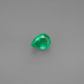 Smeraldo naturale verde da 0,30 ct, taglio a pera, VS-SI