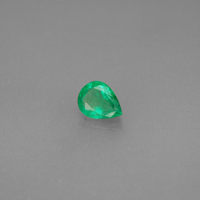 Smeraldo naturale verde da 0,30 ct, taglio a pera, VS-SI