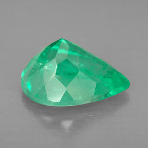 Smeraldo naturale verde da 4,79 ct, taglio a pera, SI