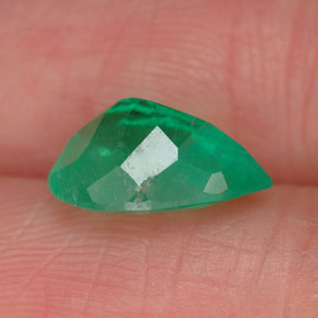Smeraldo naturale verde da 2,22 ct, taglio a pera, VS-SI
