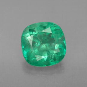 Smeraldo naturale verde da 3,30 ct, taglio a cuscino, VS-SI