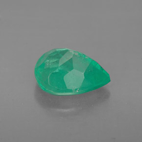 Smeraldo naturale verde da 1,58 ct, taglio a pera, VS-SI