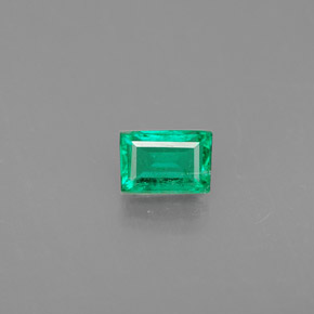 Smeraldo naturale verde da 0,33 ct, baguette, VS-SI