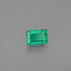 Smeraldo naturale verde da 0,33 ct, baguette, VS-SI
