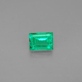 Smeraldo naturale verde da 0,38 ct, baguette, VS-SI