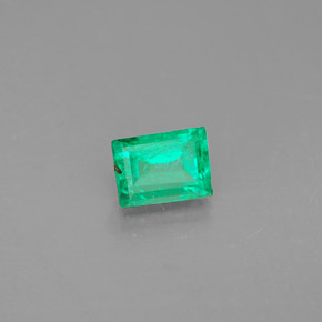 Smeraldo naturale verde da 0,38 ct, baguette, VS-SI