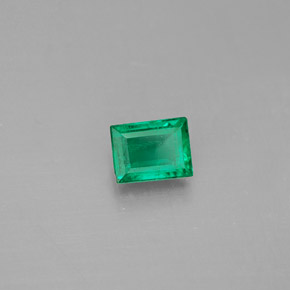 Smeraldo naturale verde da 0,30 ct, baguette, VS-SI