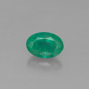 Smeraldo naturale verde da 0,42 ct, taglio ovale, SI-I1