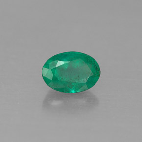 Smeraldo naturale verde da 0,42 ct, taglio ovale, SI-I1