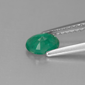 Smeraldo naturale verde da 0,42 ct, taglio ovale, SI-I1