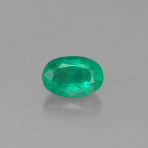 Smeraldo naturale verde da 0,45 ct, taglio ovale, SI-I1