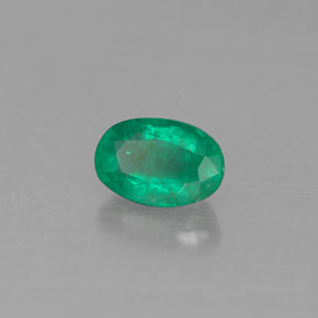Smeraldo naturale verde da 0,45 ct, taglio ovale, SI-I1