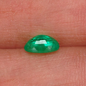 Smeraldo naturale verde da 0,44 ct, taglio ovale, SI-I1