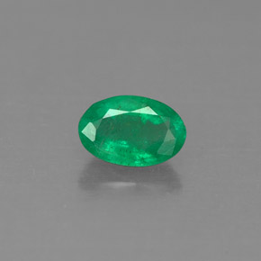 Smeraldo naturale verde da 0,49 ct, taglio ovale, SI-I1