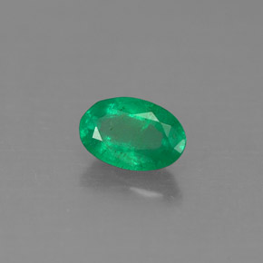 Smeraldo naturale verde da 0,49 ct, taglio ovale, SI-I1