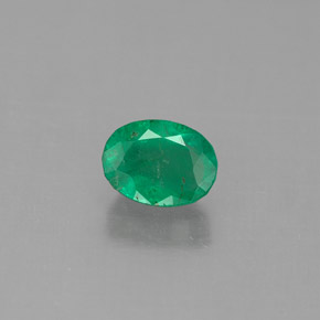 Smeraldo Verde naturale da 0.56 ct, Taglio ovale, SI-I1