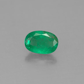 Smeraldo naturale verde da 0,45 ct, taglio ovale, SI-I1