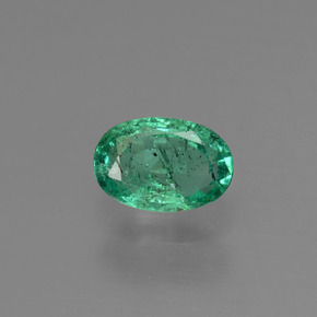 Smeraldo naturale verde da 0,49 ct, taglio ovale, SI-I1