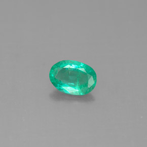 Smeraldo naturale verde da 0,35 ct, taglio ovale, SI-I1