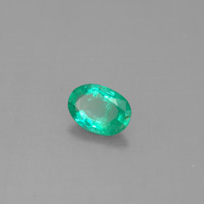 Smeraldo naturale verde da 0,35 ct, taglio ovale, SI-I1