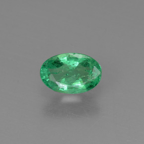 Smeraldo naturale verde da 0,38 ct, taglio ovale, SI-I1