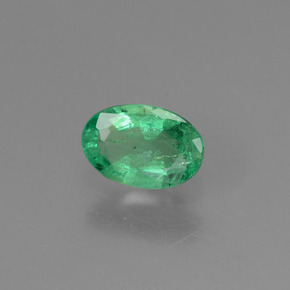 Smeraldo naturale verde da 0,38 ct, taglio ovale, SI-I1