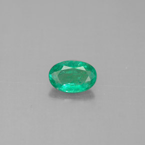 Smeraldo naturale verde da 0,38 ct, taglio ovale, SI-I1
