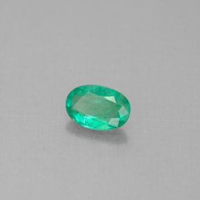 Smeraldo naturale verde da 0,38 ct, taglio ovale, SI-I1