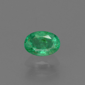 Smeraldo naturale verde da 0,41 ct, taglio ovale, SI-I1